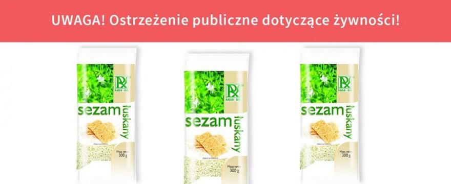 GIS ostrzega: pałeczki Salmonella w produkcie Sezam łuskany RADIX-BIS 300 g