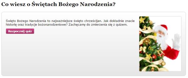 Quiz o Bożym Narodzeniu